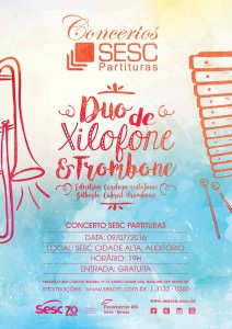 Cartaz duo xilofone trombone